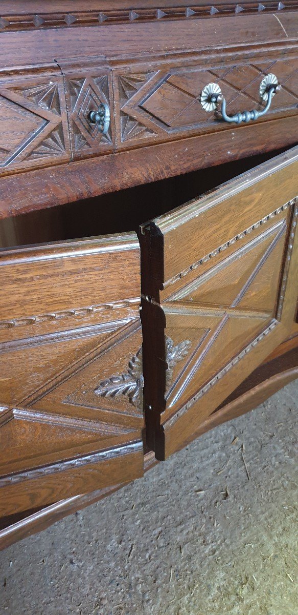 Imposing Basque Furniture With Regional Crosses And Original Central Door - 20th Century-photo-3