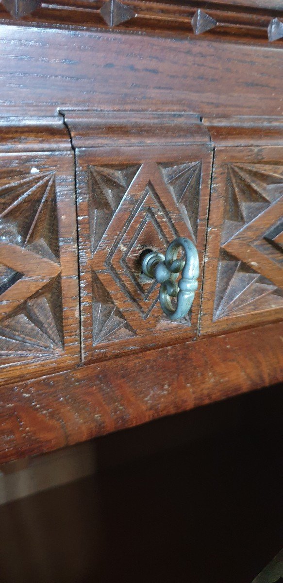 Imposing Basque Furniture With Regional Crosses And Original Central Door - 20th Century-photo-4