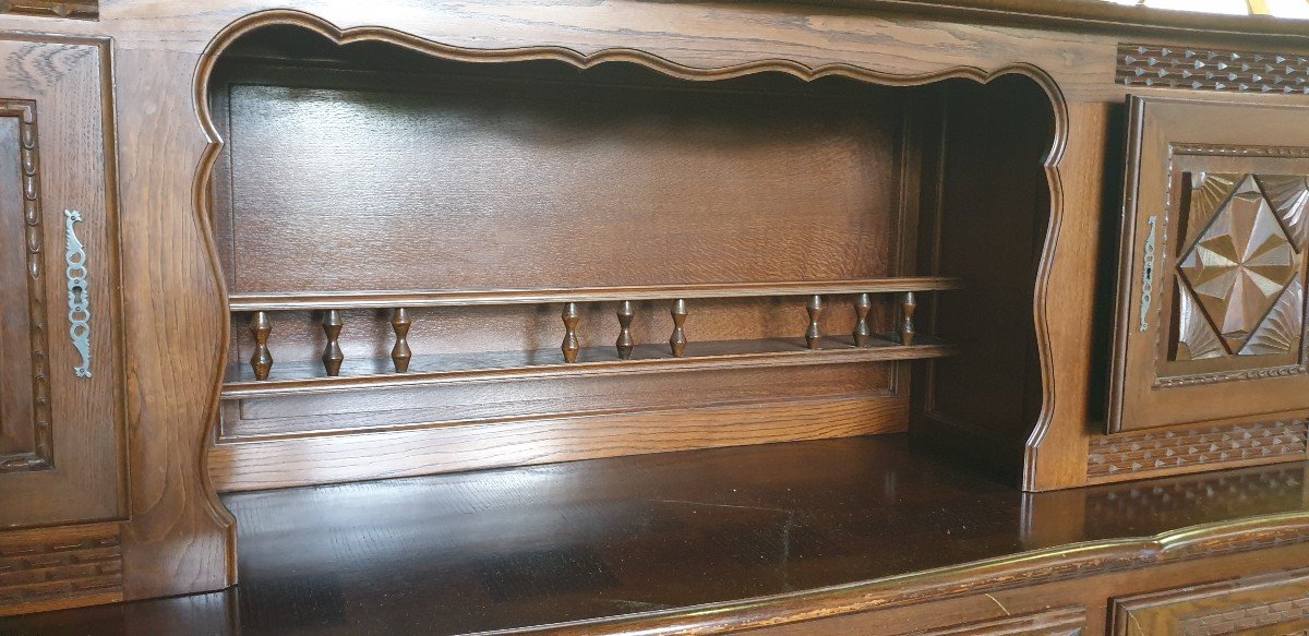 Imposing Basque Furniture With Regional Crosses And Original Central Door - 20th Century-photo-7