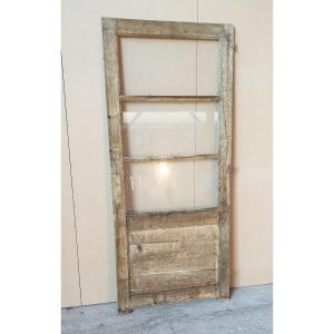 Oak Door With 3 Horizontal Glasses - 20th