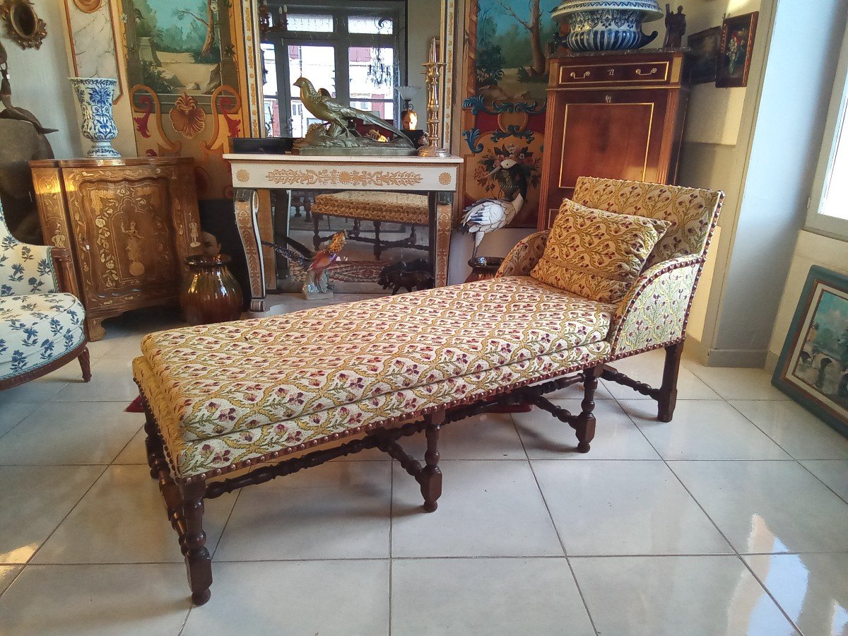 Chaise Longue De Style Louis XIII-photo-3