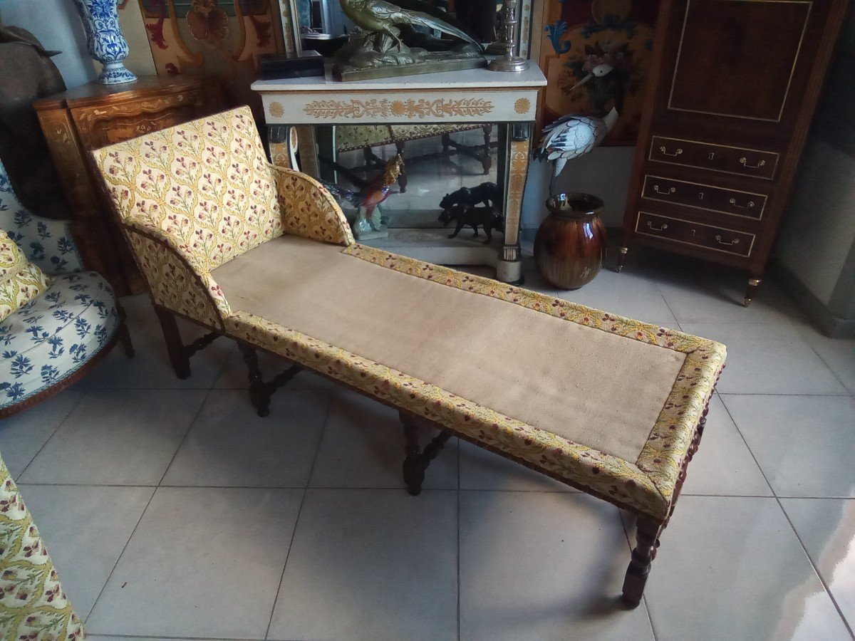 Chaise Longue De Style Louis XIII-photo-3