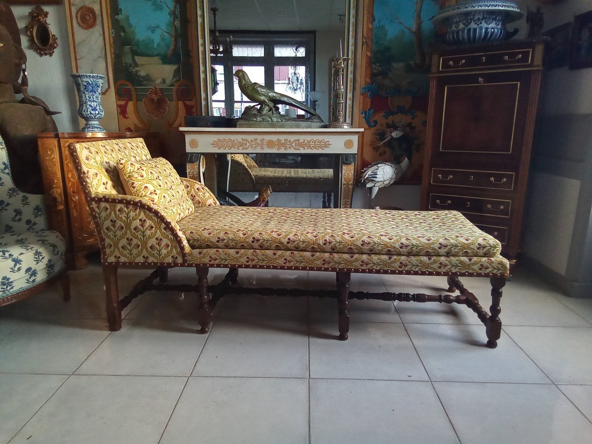 Chaise Longue De Style Louis XIII-photo-5