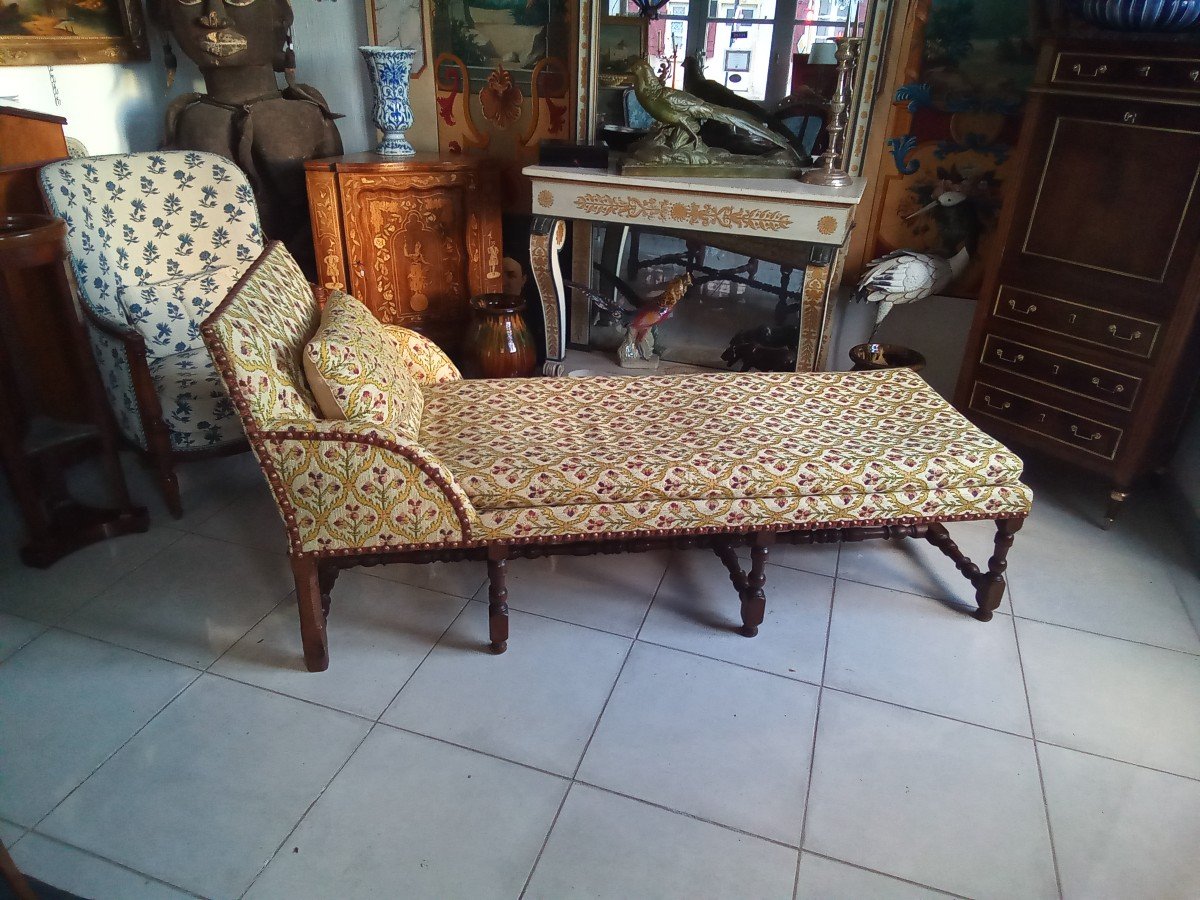 Chaise Longue De Style Louis XIII-photo-6