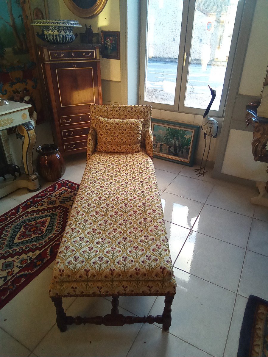 Chaise Longue De Style Louis XIII-photo-8