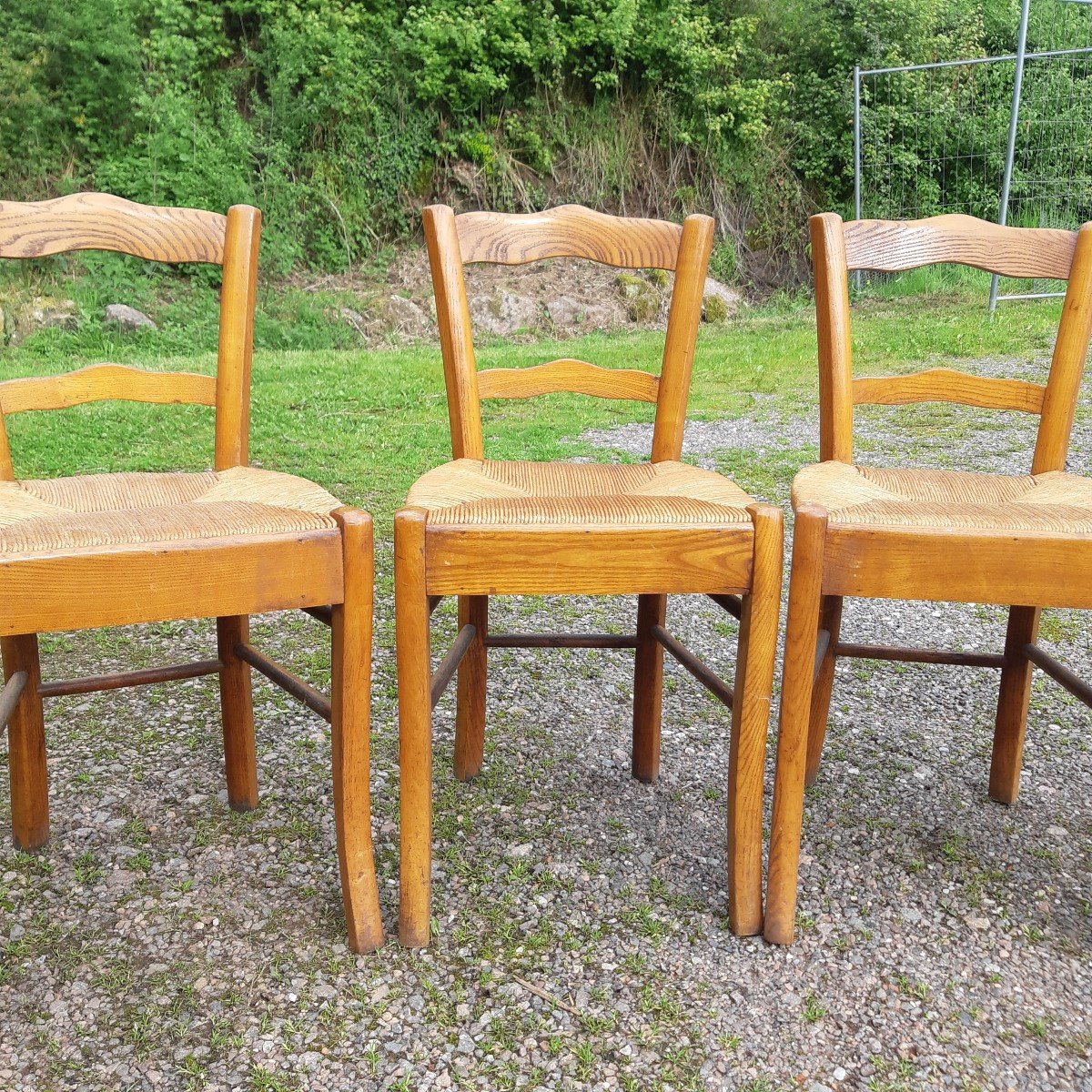 Suite Of 9 Straw Chairs -photo-2