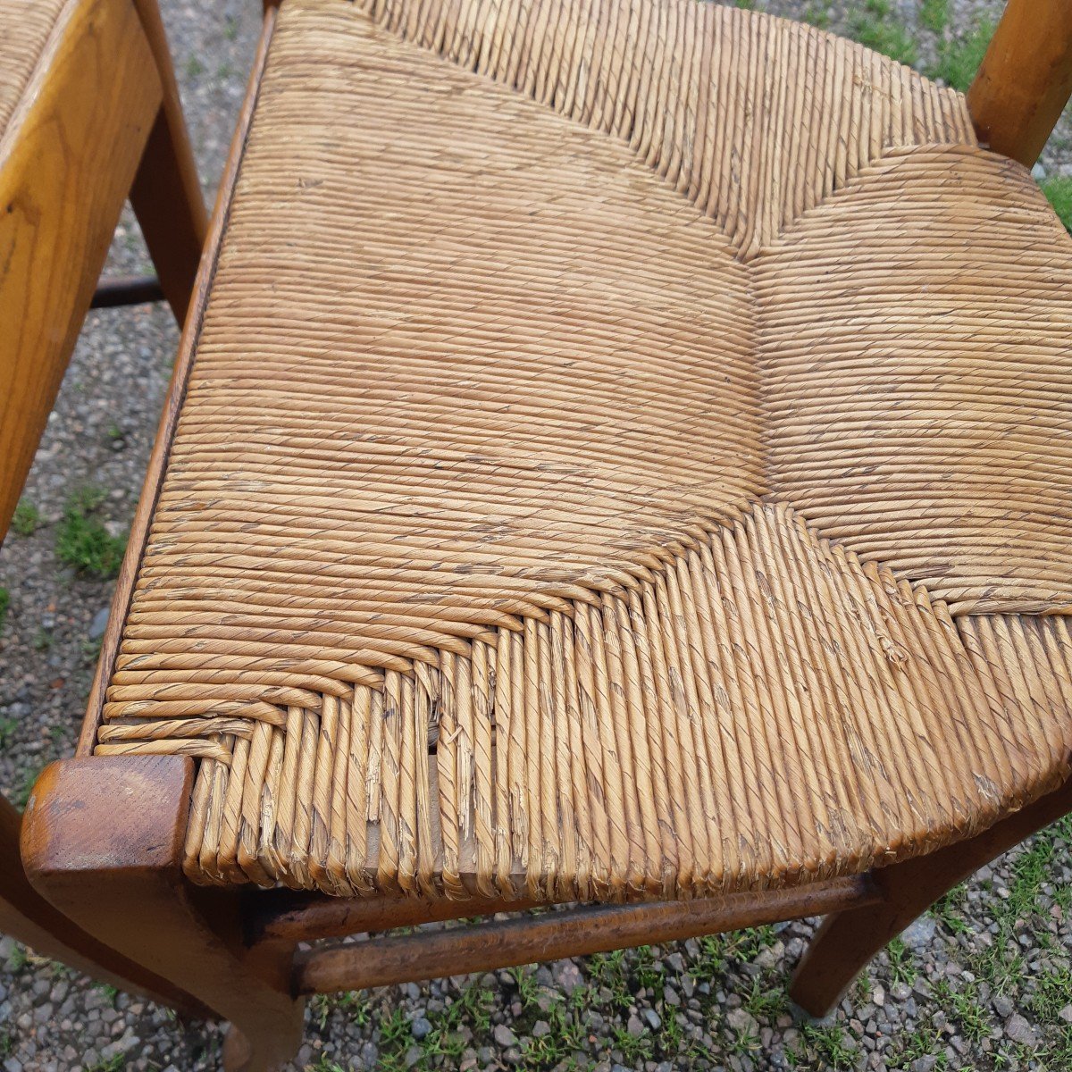 Suite Of 9 Straw Chairs -photo-7