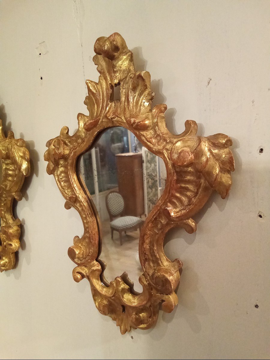 Paire De Miroir Rocaille XIXeme-photo-2