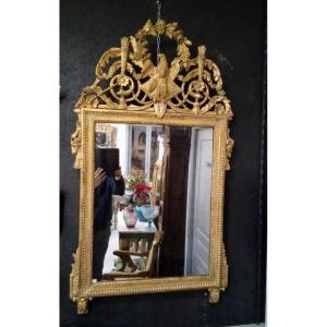 Miroir d'époque Louis XVI En Bois Doré