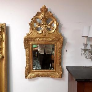 Miroir d'époque Régence En Bois Doré 