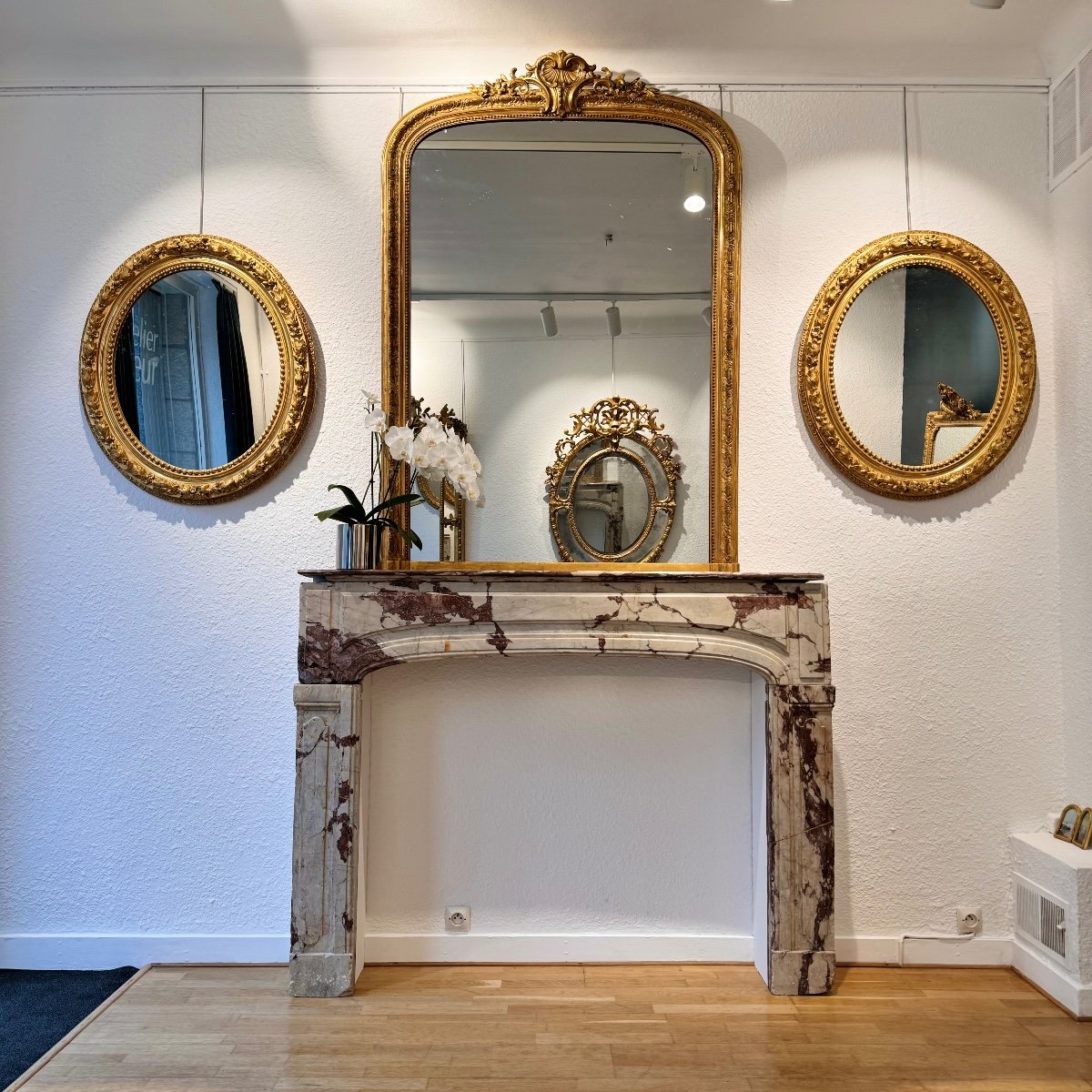 Paire De Miroirs Ovales - Réf 583 - 75 X 86-photo-3