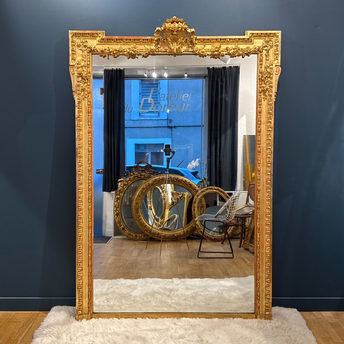 Miroir Louis XVI- XIXeme  Réf. 601 / 130/136 X 195