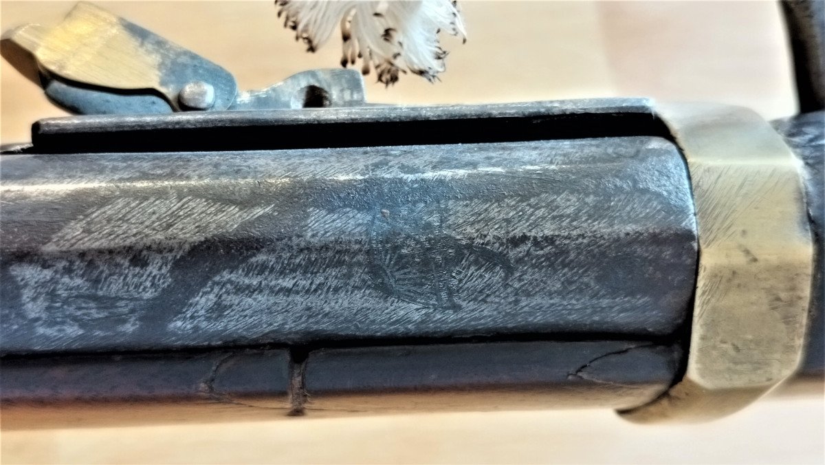 Antique Teppo  (fusil Japonais à Poudre Noire Et à Mèche) De La Période Fin Edo-photo-7