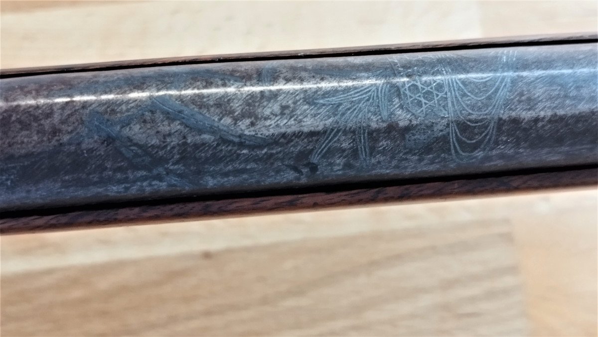 Antique Teppo  (fusil Japonais à Poudre Noire Et à Mèche) De La Période Fin Edo-photo-8