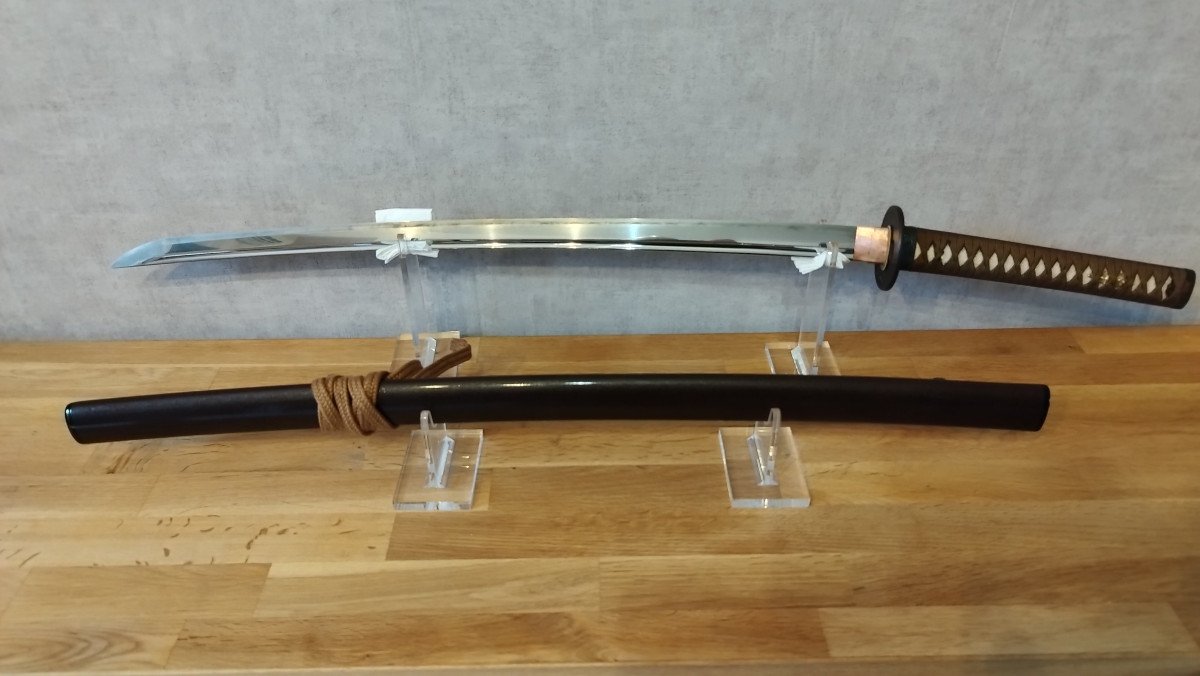 Katana Gendaito Avec Sa Lame Zaimei « Iwamasa Mikie » Et Son Koshirae. -photo-3