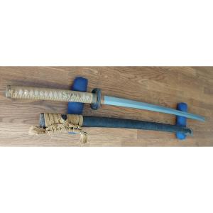 Rare Et Très Puissante Lame De Katana Mumei Shinshinto, Fin Edo Et Son Très Beau Koshirae