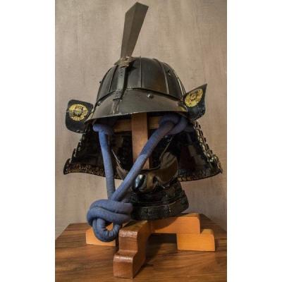 Hari Bachi Kabuto With Maedate, Menpo From Mid Edo Era With Stand And Port Included