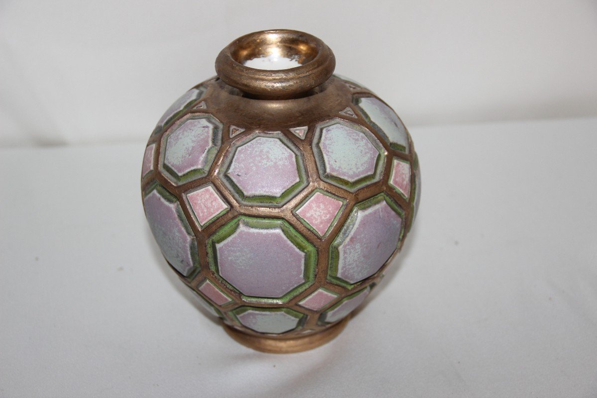 Vase Boule Condé Pour Mougin Art Deco-photo-3