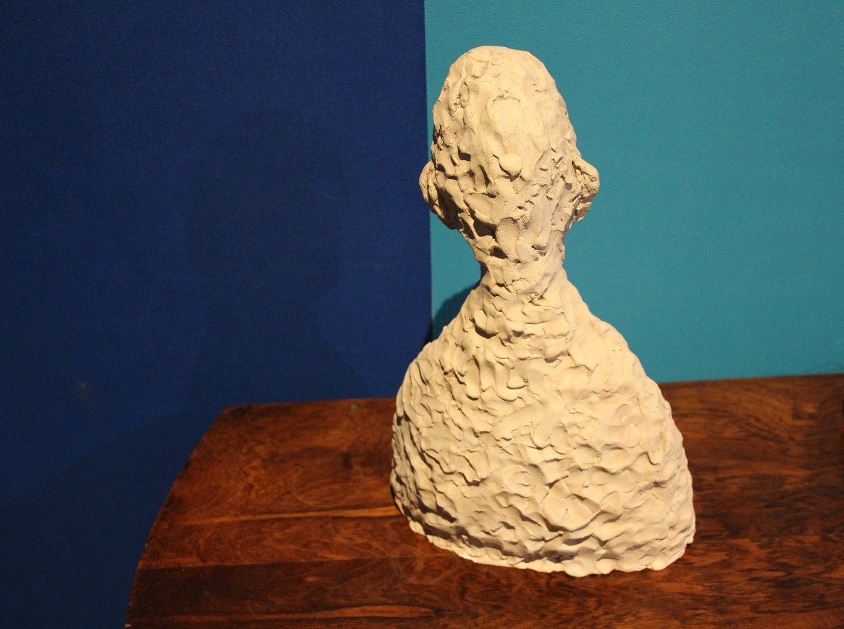 Terracotta Bust In The Style Of Giacometti-photo-2