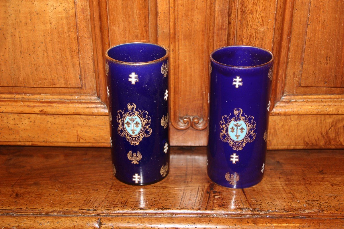 Paire De Vases  Luneville