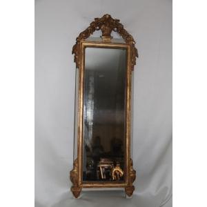 Louis XVI Gilded Wood Mirror