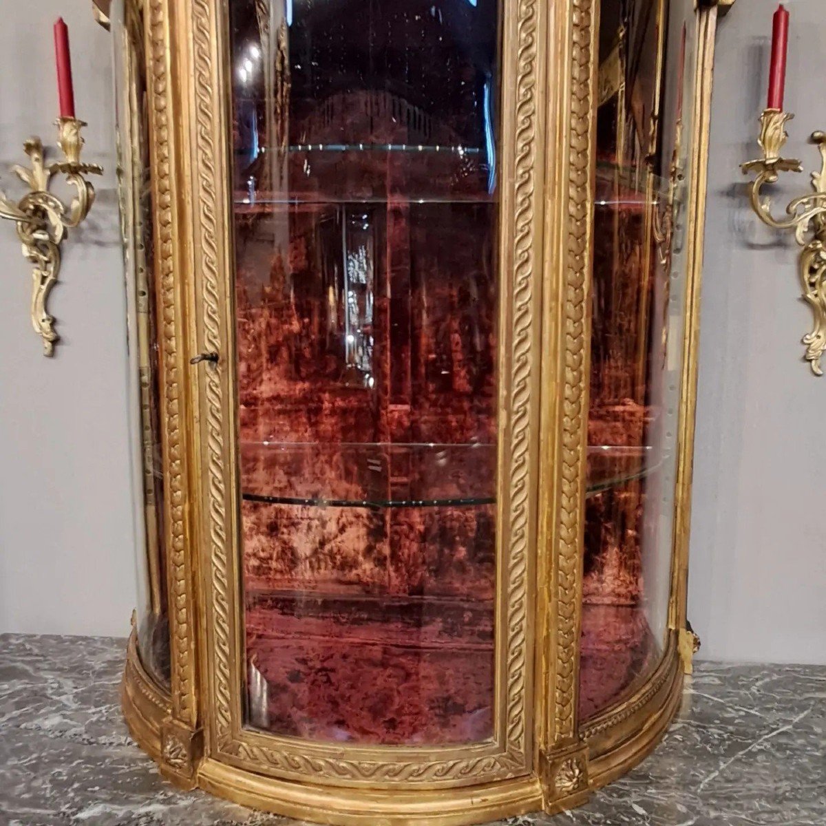 Vitrine Bois Dorés Louis XVI -photo-2