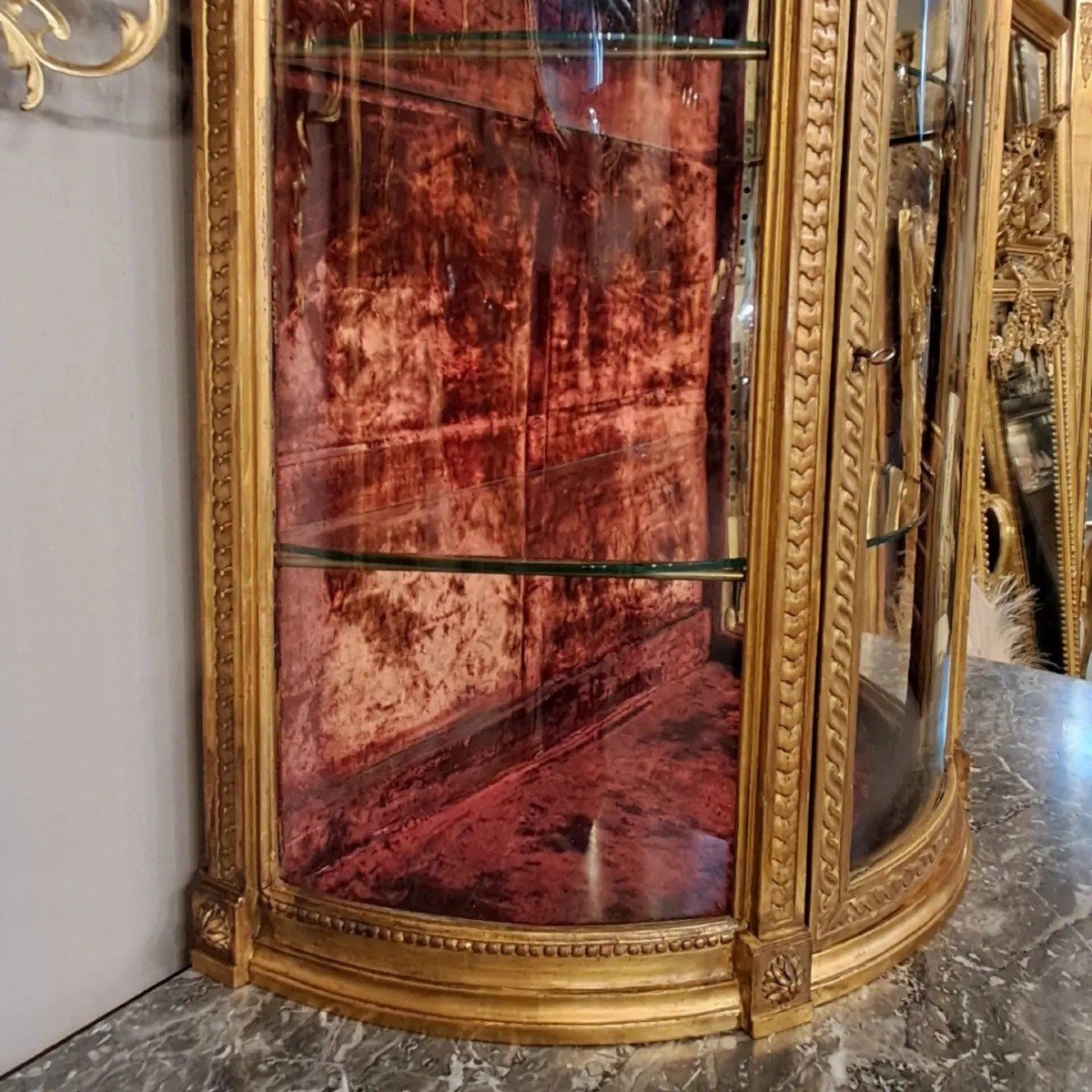 Vitrine Bois Dorés Louis XVI -photo-3