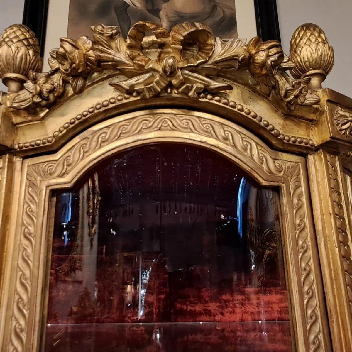 Vitrine Bois Dorés Louis XVI -photo-4