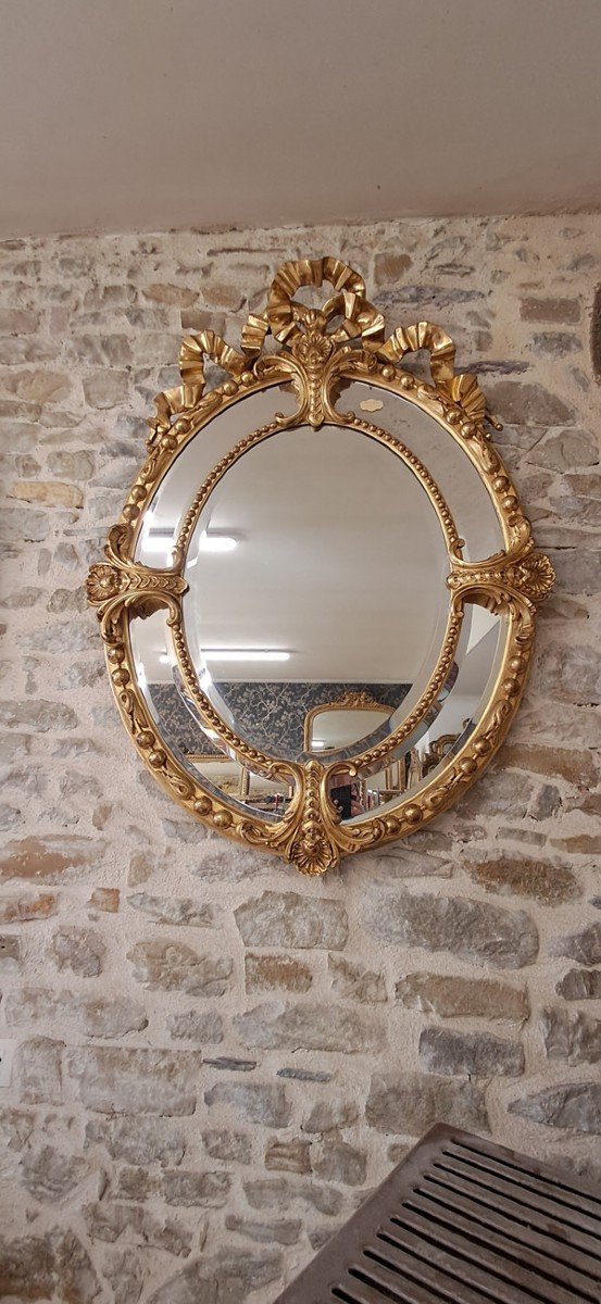 Miroir Oval  parecloses XIX  131 X 97cm-photo-3