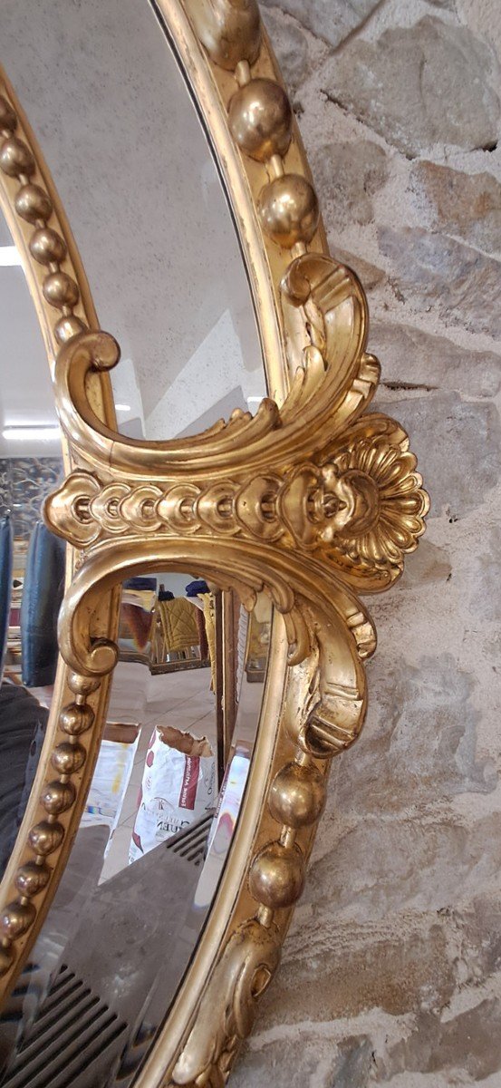 Miroir Oval  parecloses XIX  131 X 97cm-photo-2