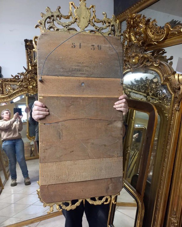 Miroir époque Louis XVI   112 X 48-photo-4