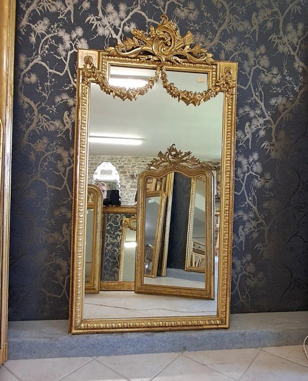 19th Century Napoleon III Mirror 175 X 92-photo-2