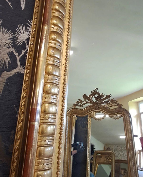 Miroir époque XIX  Napoléon III  175 X 92-photo-3