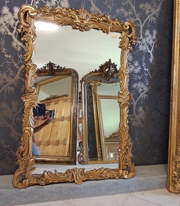 XIX Baroque Mirror 125 X 87-photo-2