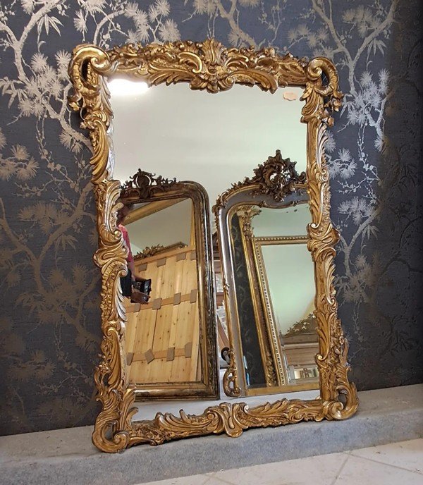 XIX Baroque Mirror 125 X 87-photo-4