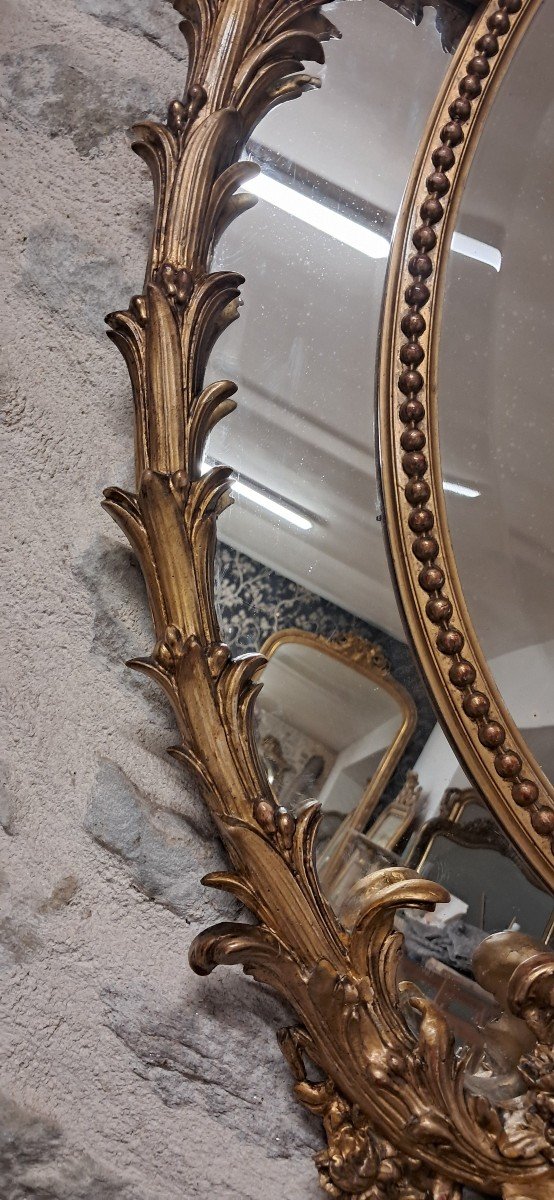 Oval Mirror Napoleon III 141x 96-photo-2