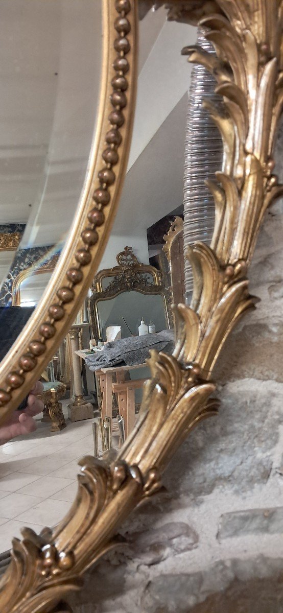 Oval Mirror Napoleon III 141x 96-photo-3