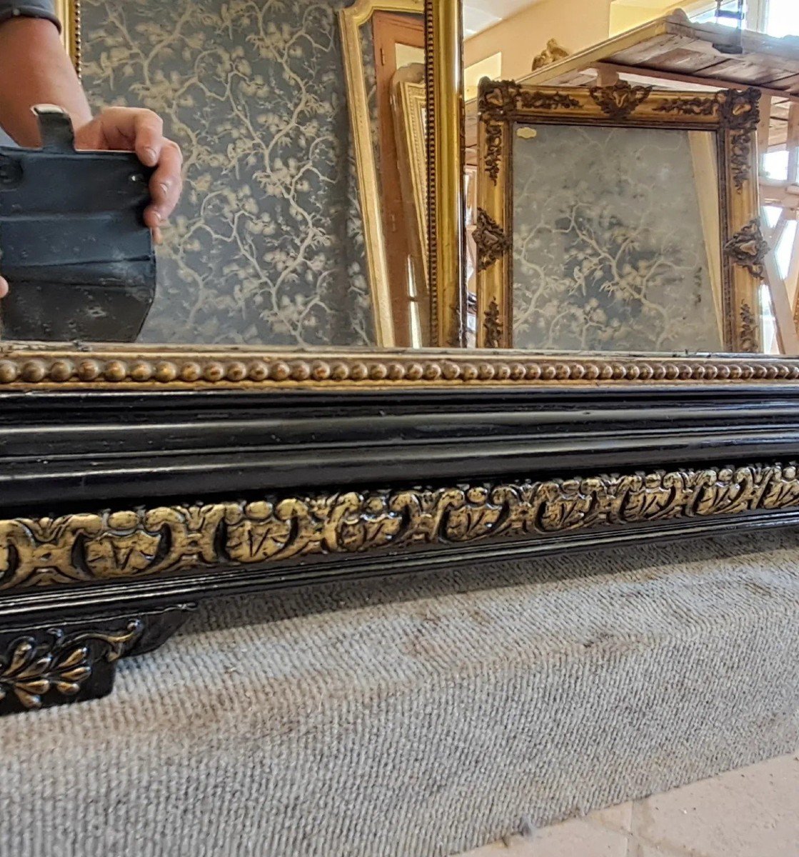 Napoleon III Period Mirror 121 X 80-photo-4