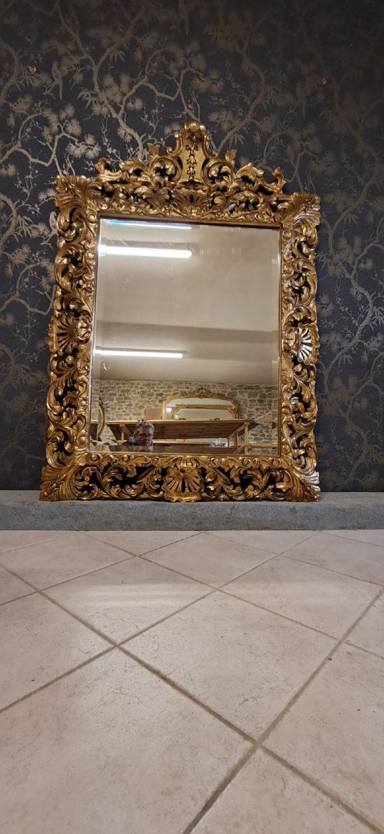 Miroir XIX Baroque Italien 158 X    118-photo-2