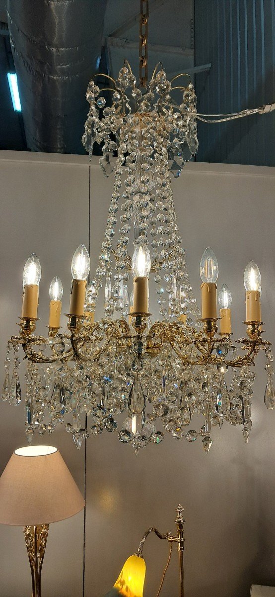 Napoleon III Period Crystal Chandelier 87 X 60-photo-2