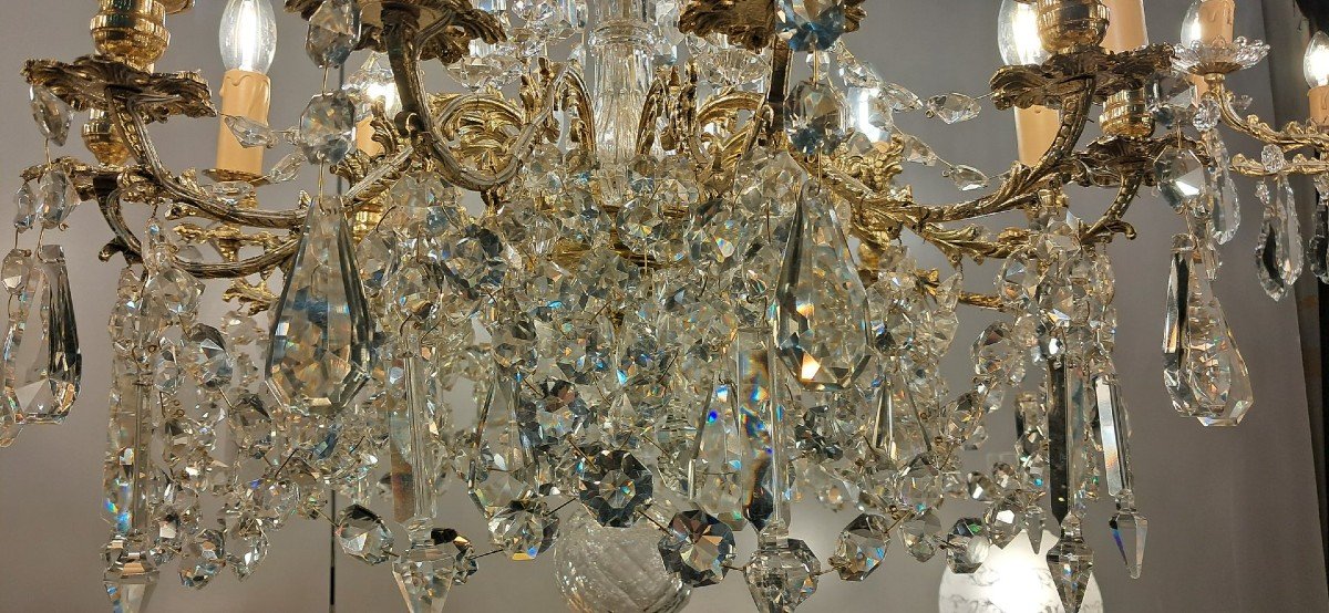 Napoleon III Period Crystal Chandelier 87 X 60-photo-4