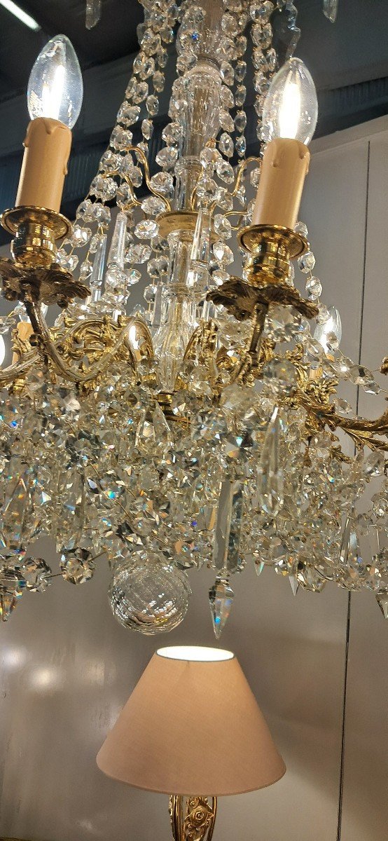 Napoleon III Period Crystal Chandelier 87 X 60-photo-2