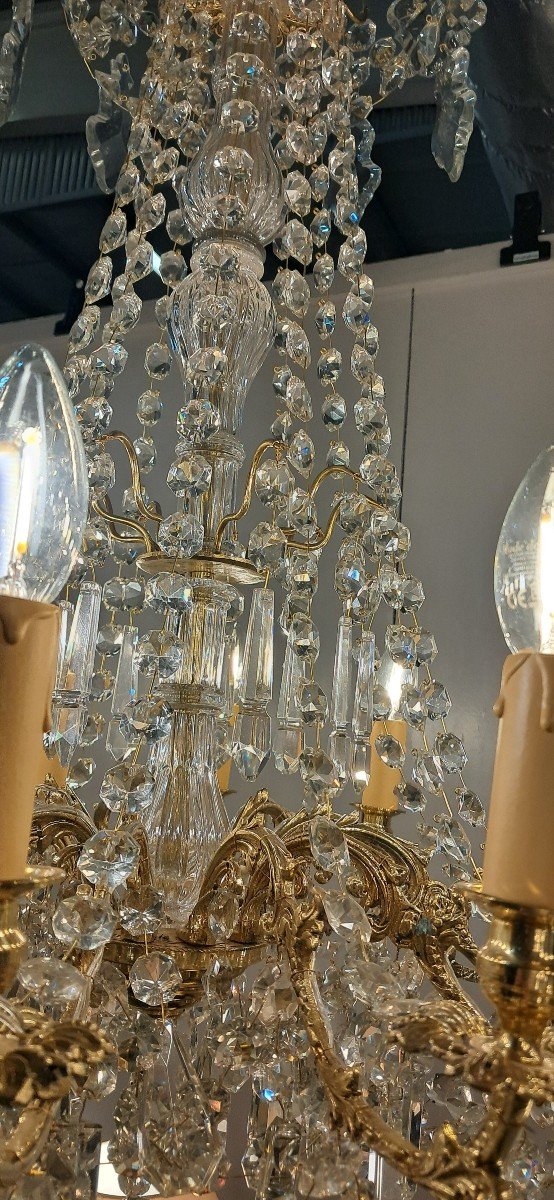 Napoleon III Period Crystal Chandelier 87 X 60-photo-4