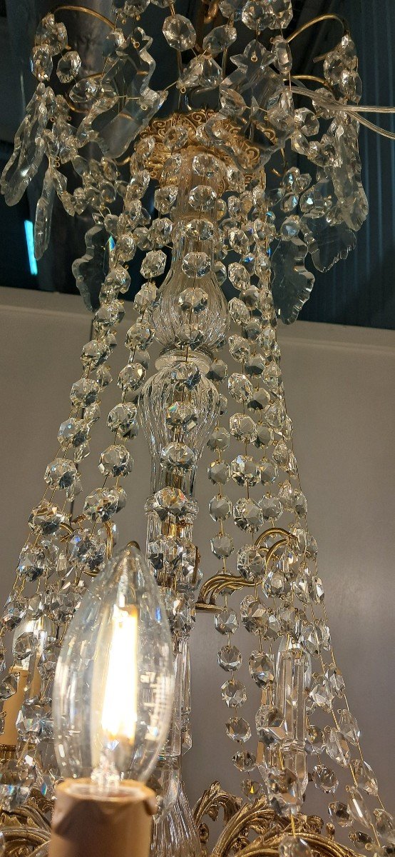 Napoleon III Period Crystal Chandelier 87 X 60-photo-5