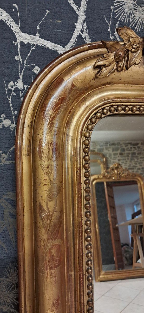 Miroir Louis Philippe Fronton 150 X 87.5-photo-3