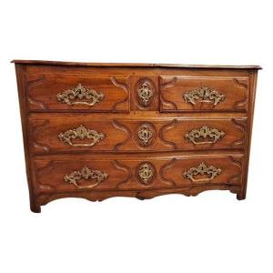 18th Century Solid Walnut Chest Of Drawers 