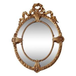 Oval Mirror With Glazing Beads XIX 131 X 97cm