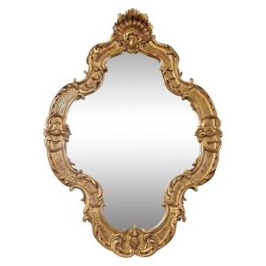 Mid-20th Century Mirror In Golden Wood 95 X 67