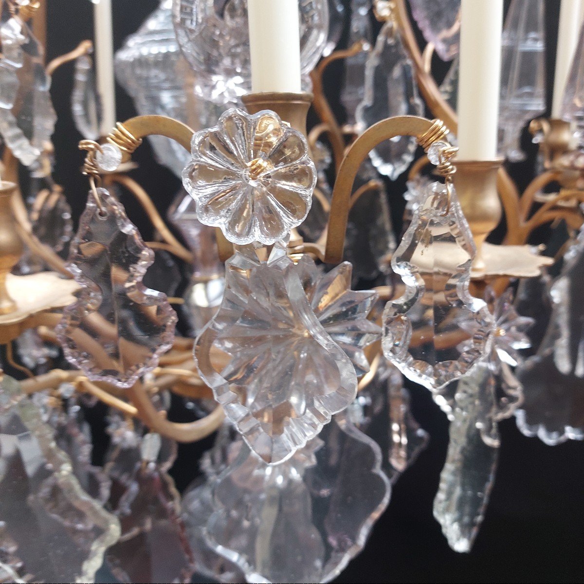 Large Cage Chandelier, Louis XV Style-photo-5