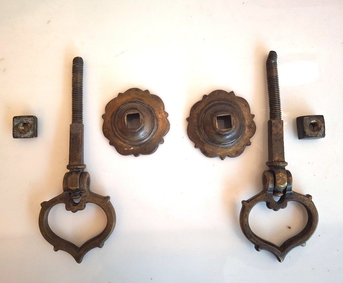 Pair Of Bronze Door Handles